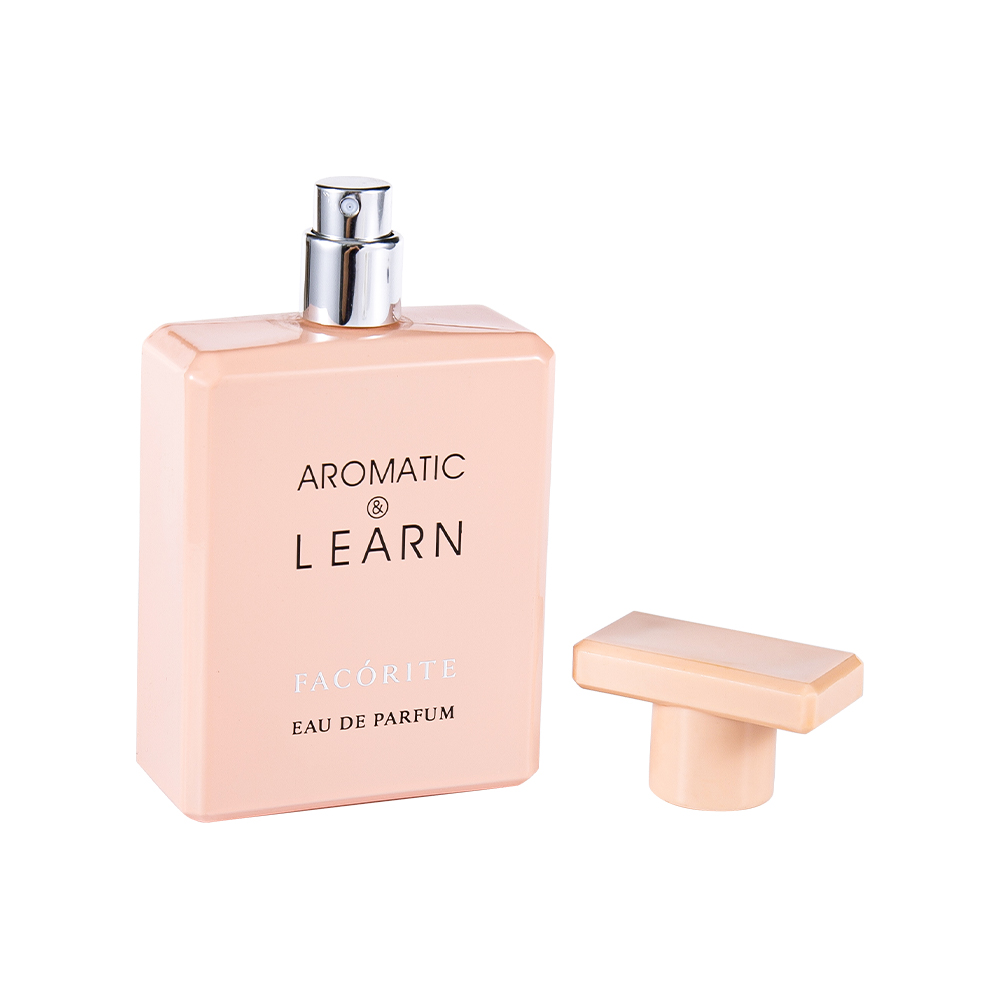 KY1490-WJ2155 50ML revestiu a garrafa de perfume de vidro retangular impressa com tampão brilhante