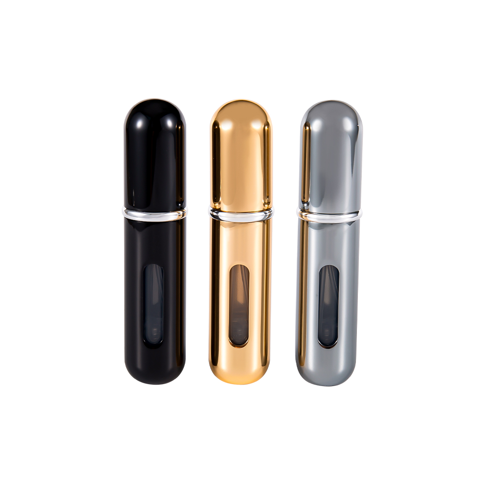 cor customizável de alumínio e logotipo da garrafa de perfume inferior redonda do reenchimento 5ML