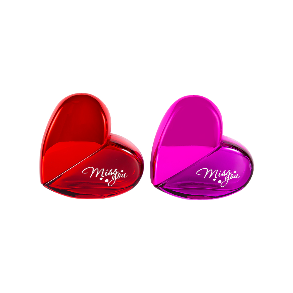 Frasco de perfume de vidro em forma de coração GC102-WJ797 100ML com tampa de plástico UV PP