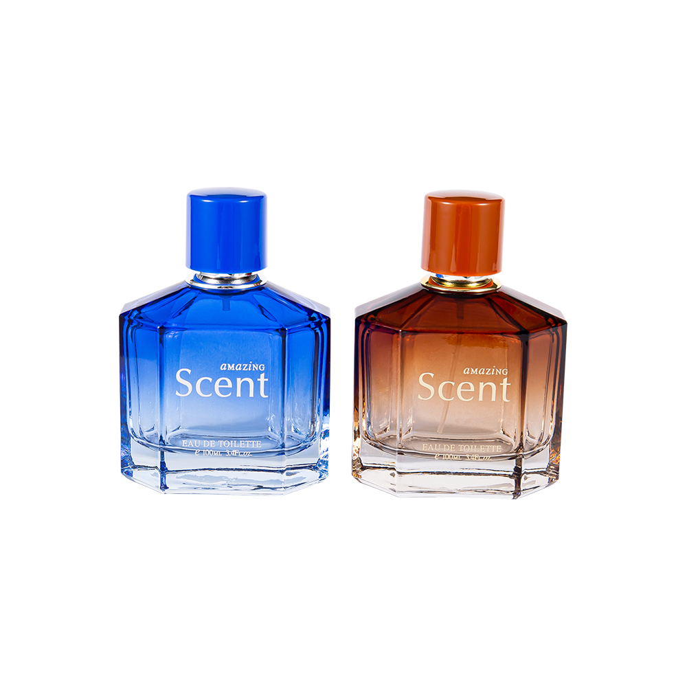 Frasco de perfume de vidro KY1104-WJ2099 100ML decorativo com tampa de perfume de formato personalizado 0,12CC