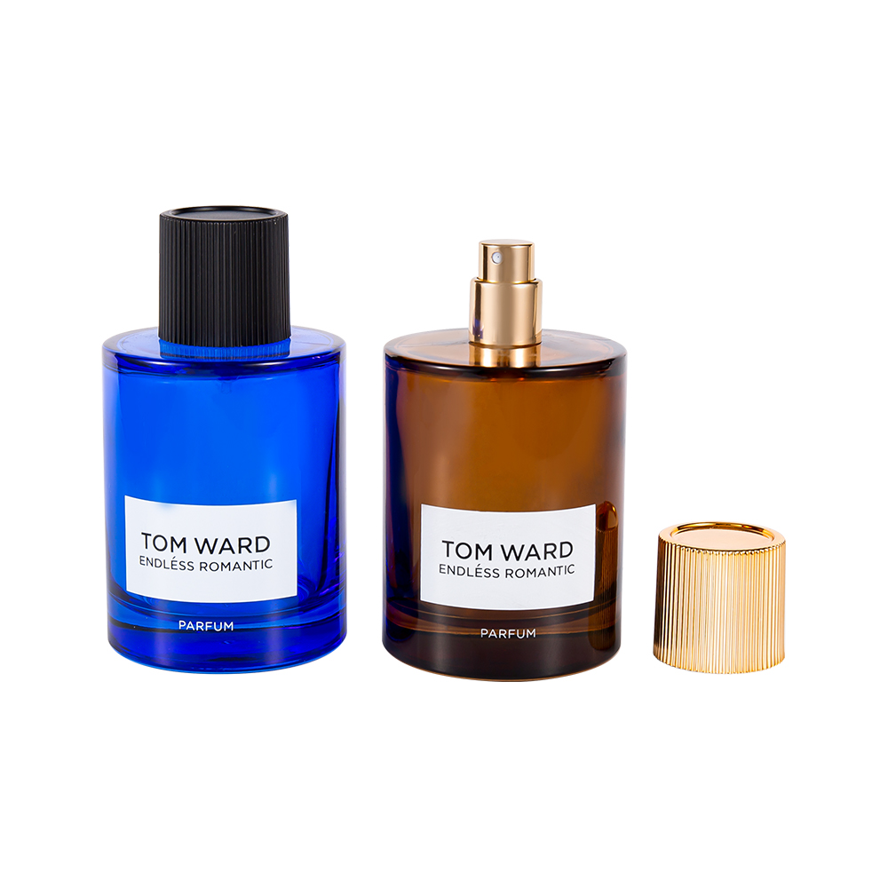 Frasco de perfume de vidro por atacado de GC5178-WJ2623 100ML com tampa de perfume listrada