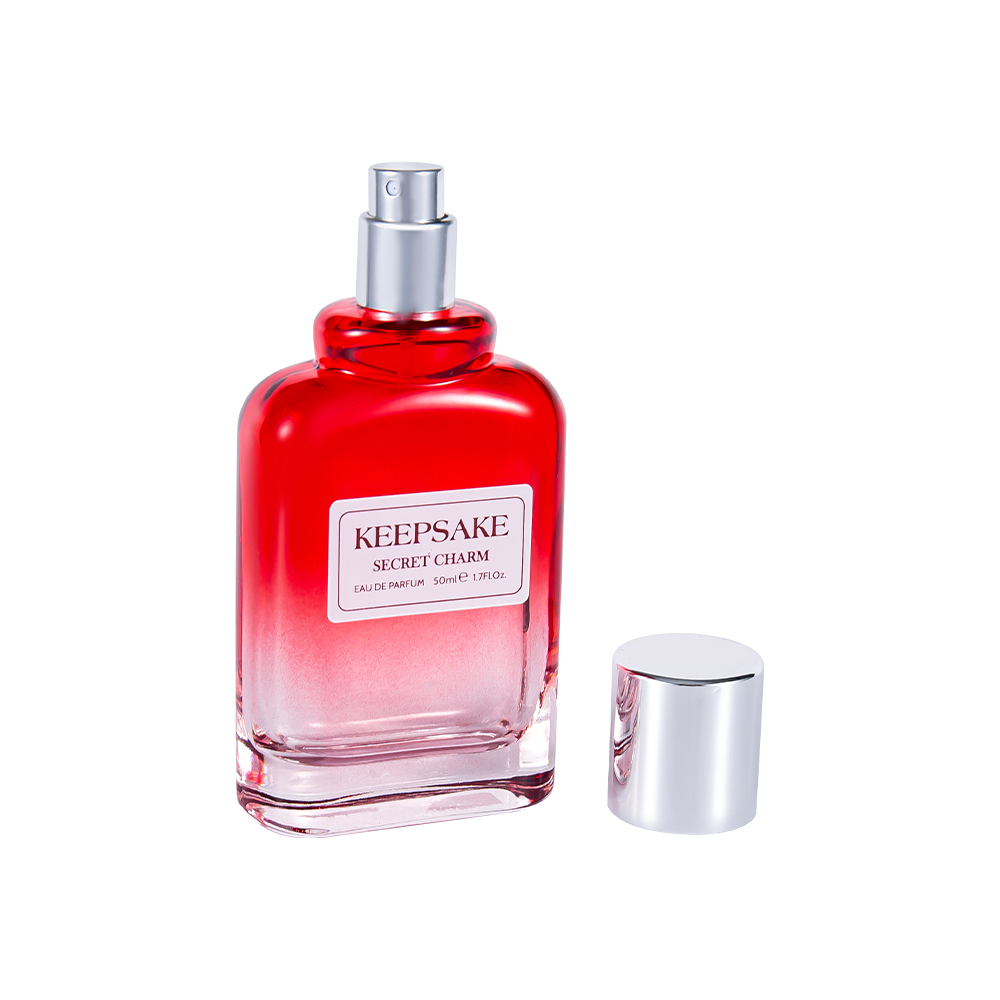 Garrafa de perfume de vidro vazia brandnew de KY861-WJ412 50ML com tampa de prata brilhante
